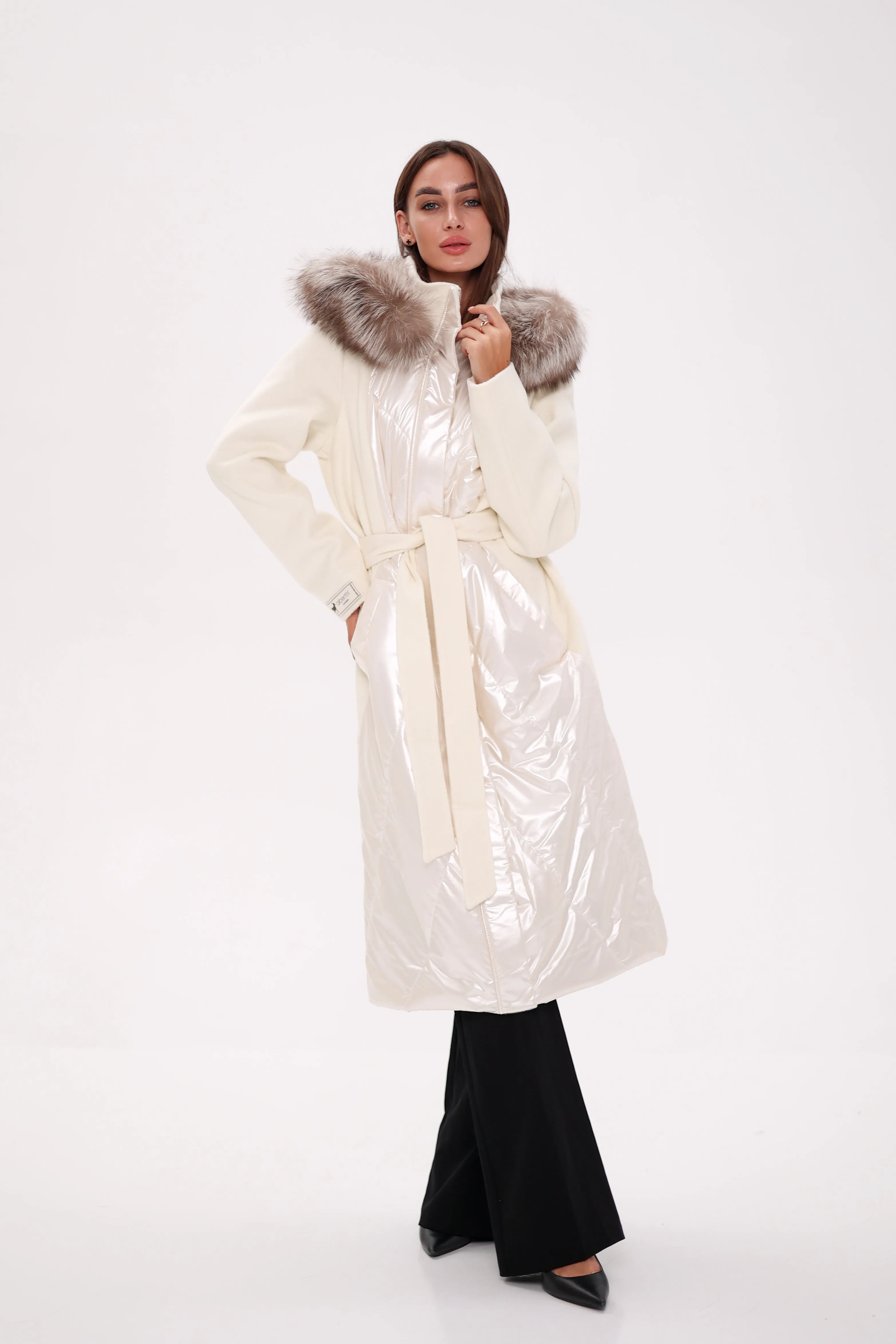 Saga®Furs Silver Fox Wool Alpaca Freudenberg Comfortemp® Coat