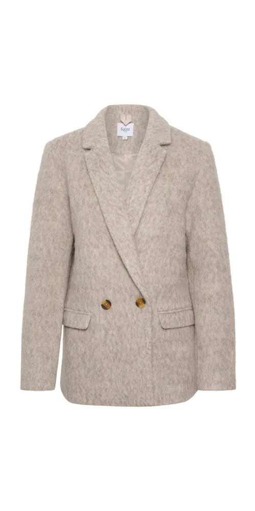 Saint Tropez Wool Blend Blazer Coat