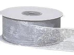 Sheer Silver Ribbon | 5/8"