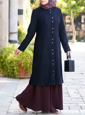 Side Buttoned Wool Coat