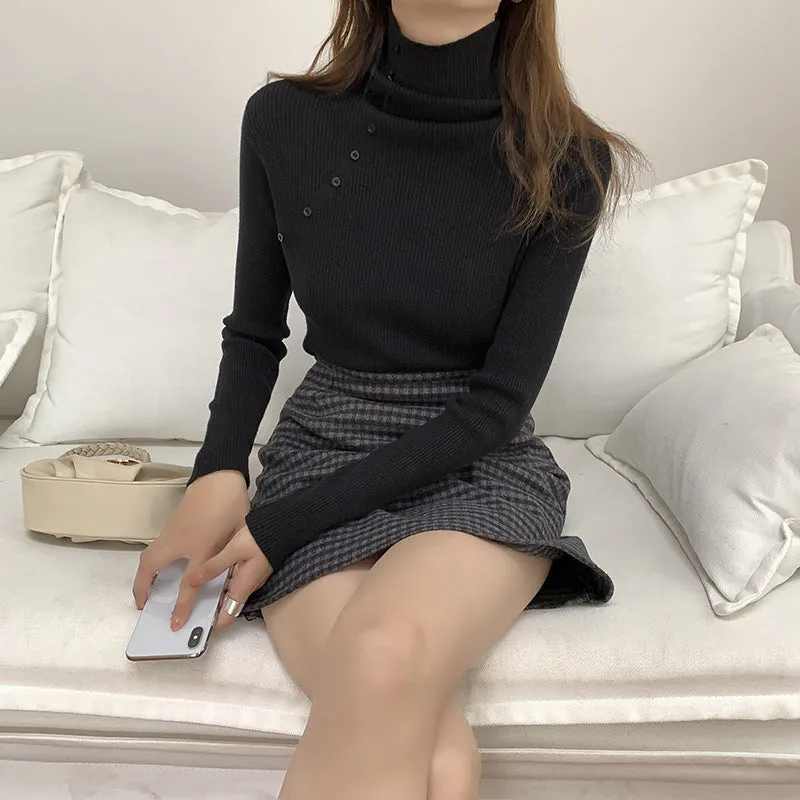 Simple slim sweater women