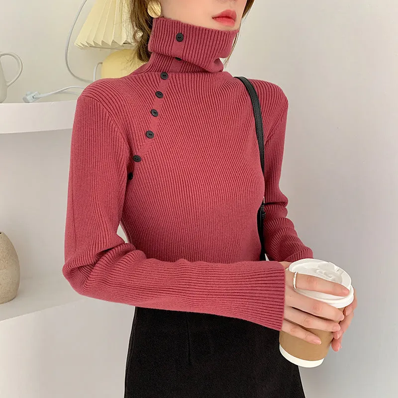 Simple slim sweater women