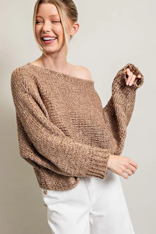 Slouchy Cold Shoulder Sweater