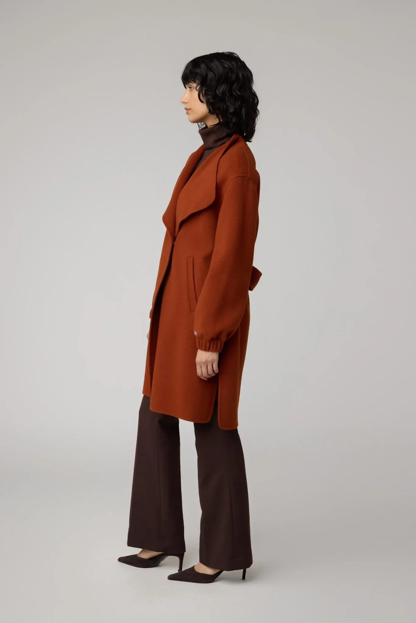 SOIA&KYO SUZIE - Relaxed-Fit Double Face Wool Martingale Coat