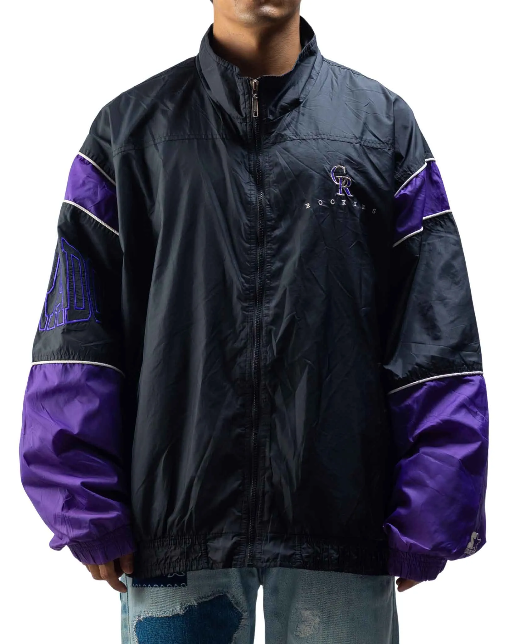 Starters Rockies Mlb Track Jacket Black/Purple