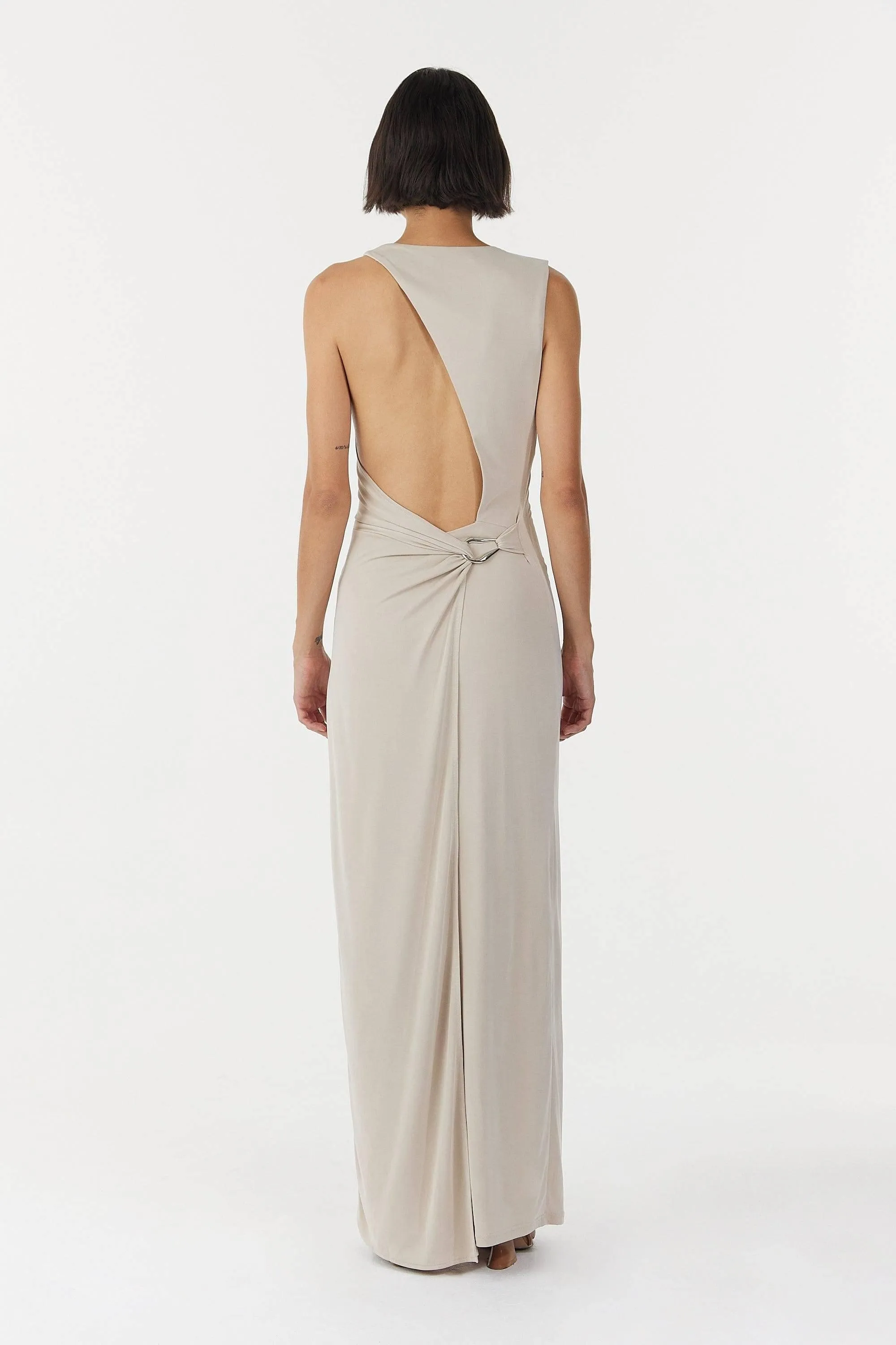 Stirling Twist Asymmetric Maxi Dress