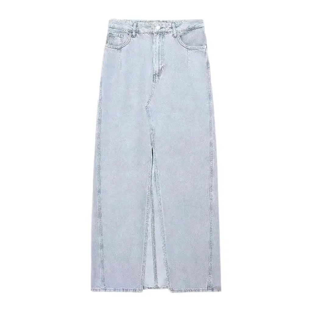 Street long jeans skirt
 for ladies