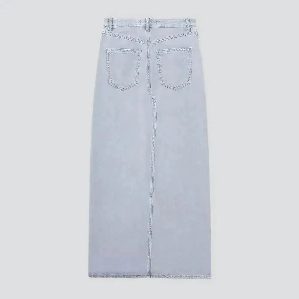 Street long jeans skirt
 for ladies