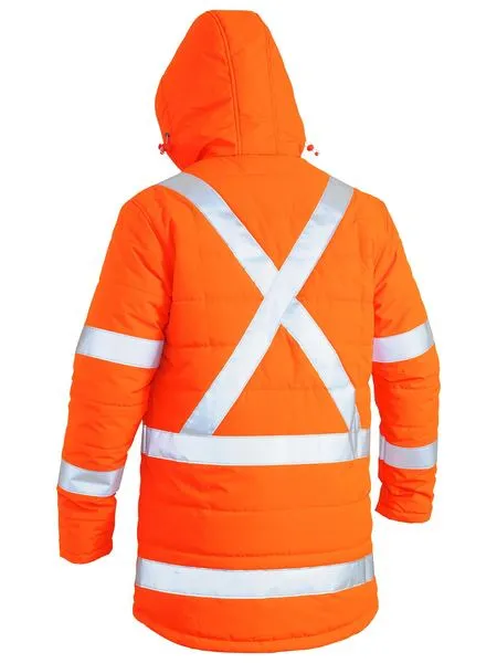 Taped Hi Vis Puffer Jacket With X Back - BJ6379XT