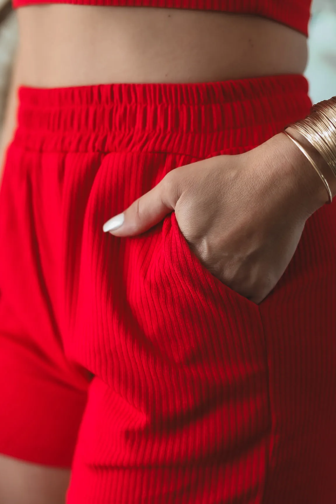 The Audrey Short Set- Red