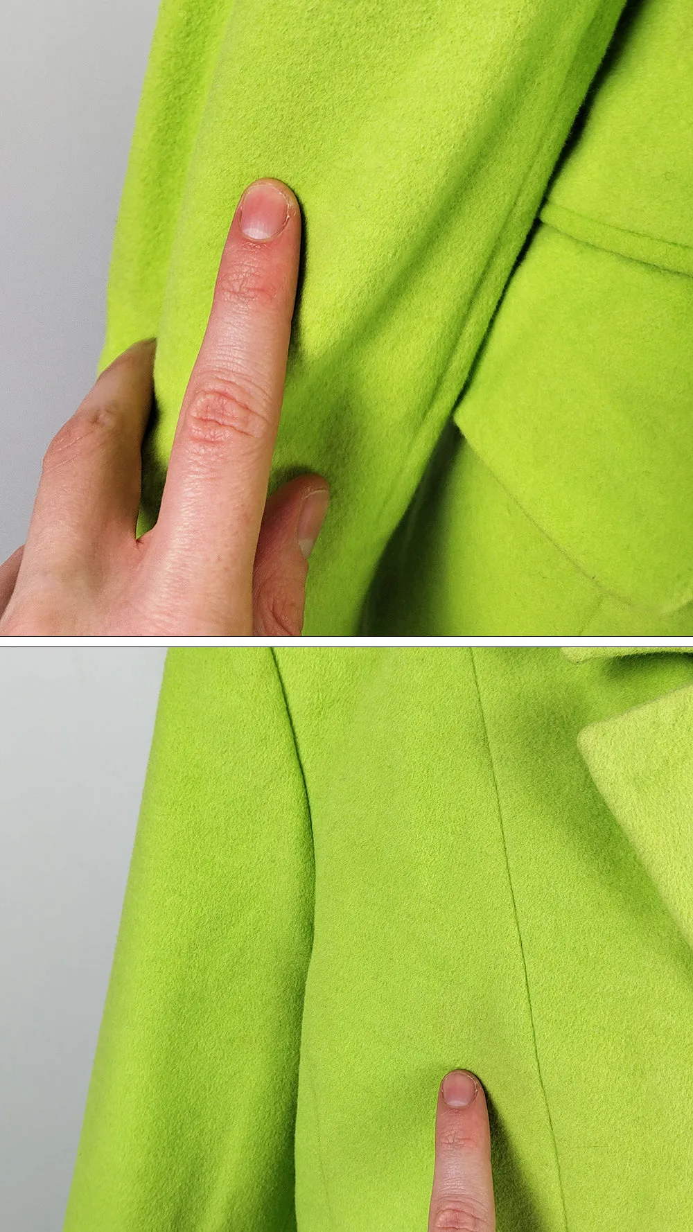 Thierry Mugler Vintage Mens Neon Green Wool Blazer Jacket, 1980s