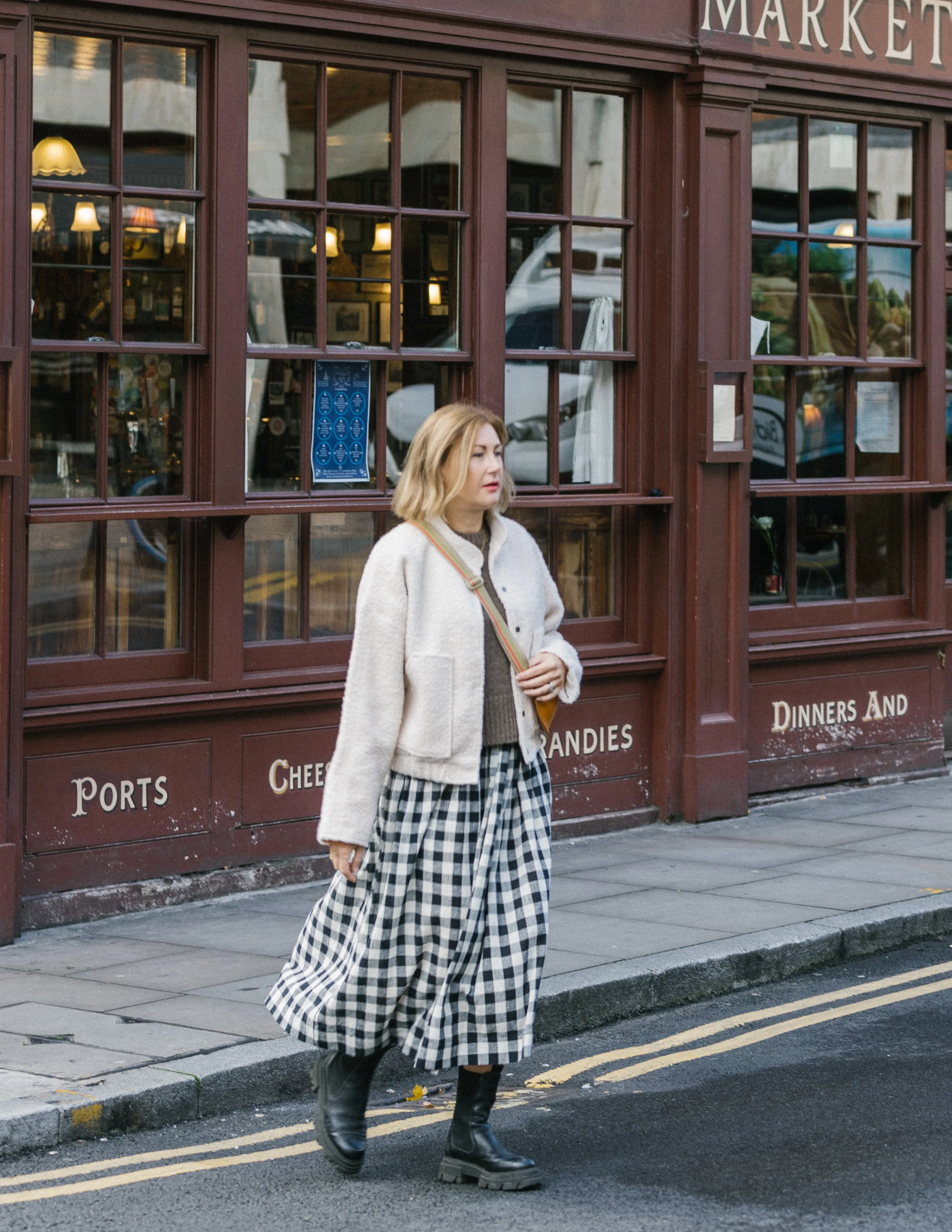 Tina Skirt in Black & White Gingham by Elwin