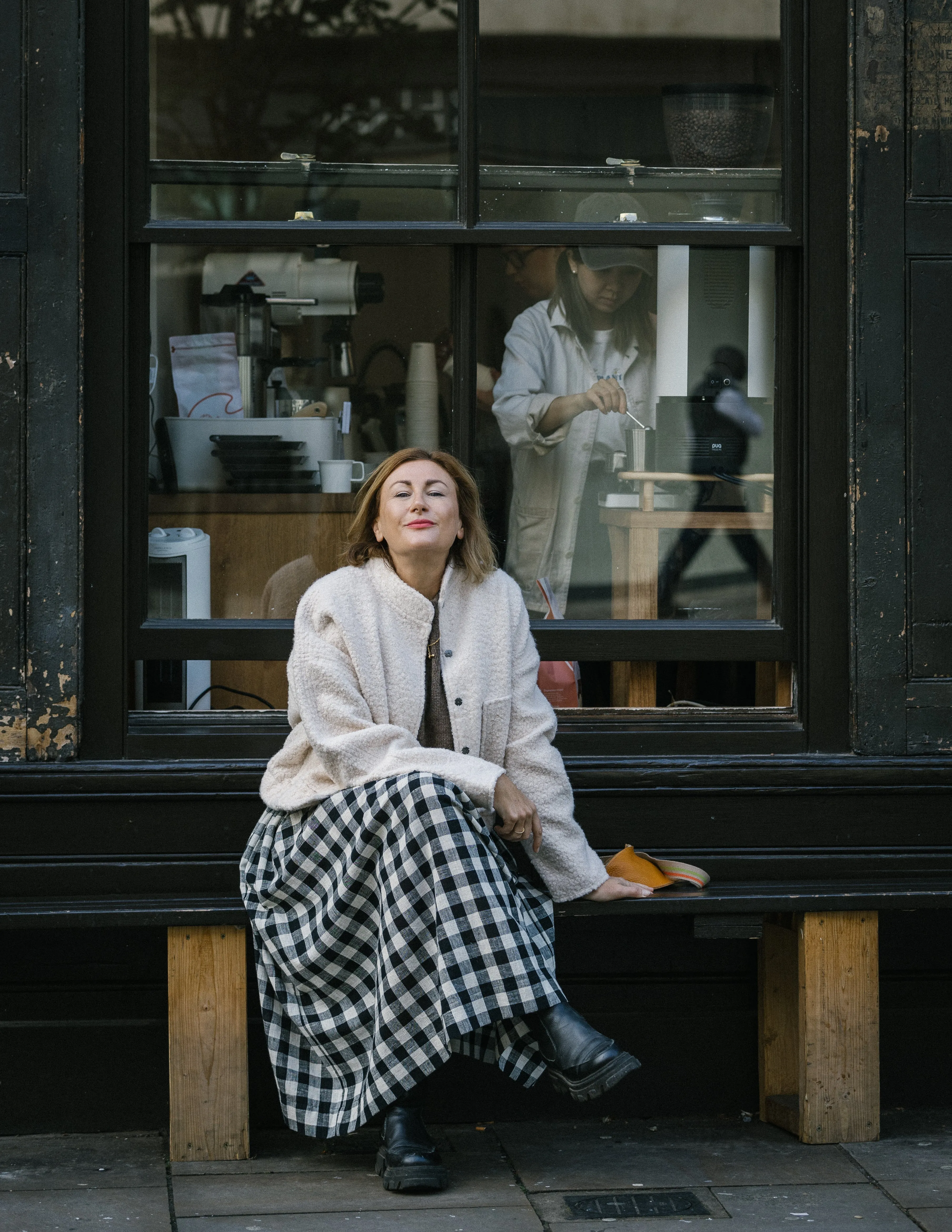 Tina Skirt in Black & White Gingham by Elwin