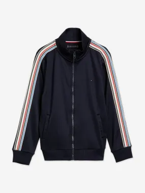 Tommy Hilfiger Kids Stripe Tape Track Jacket in Navy