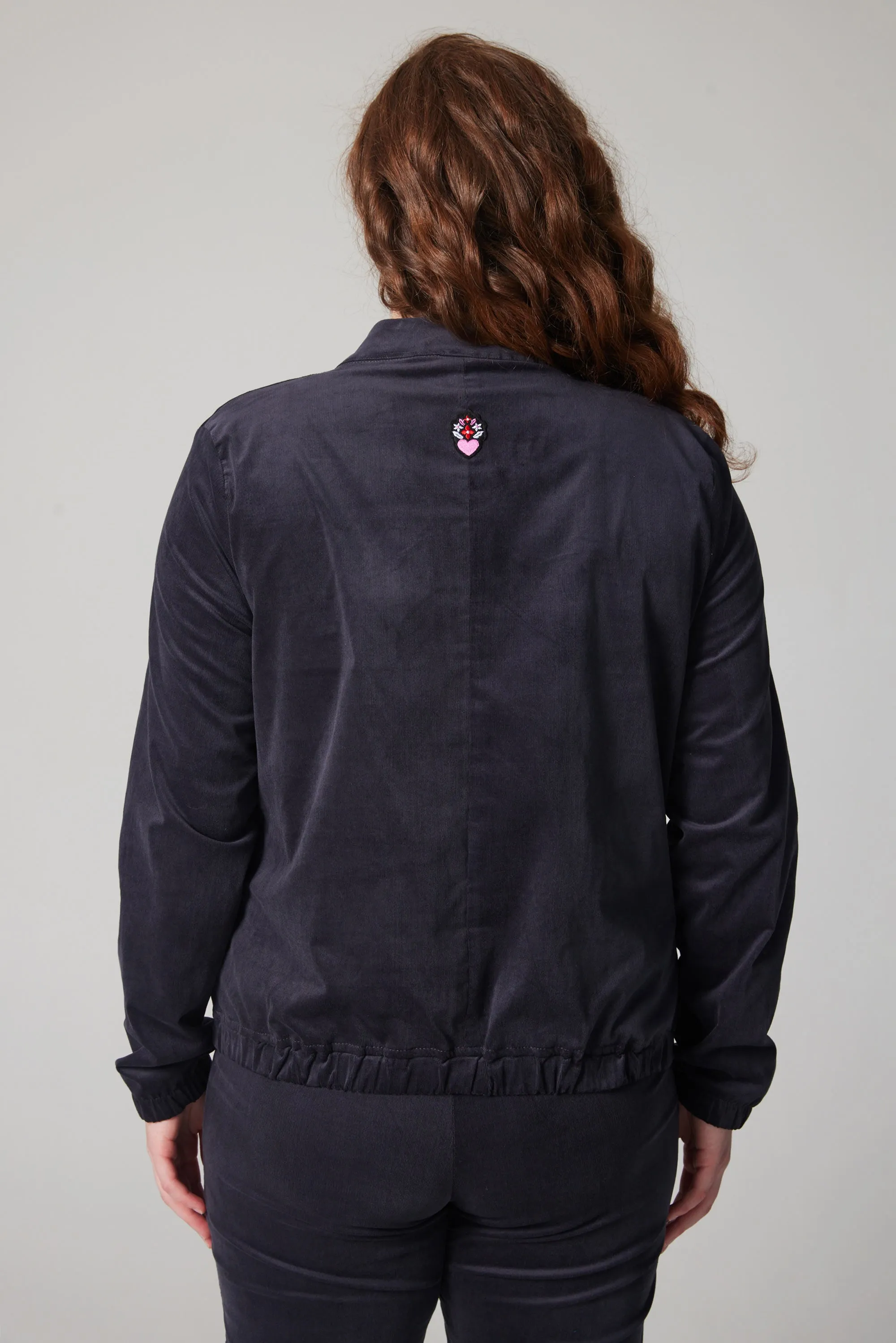 Track Jacket Velvet Corduroy - Anthracite