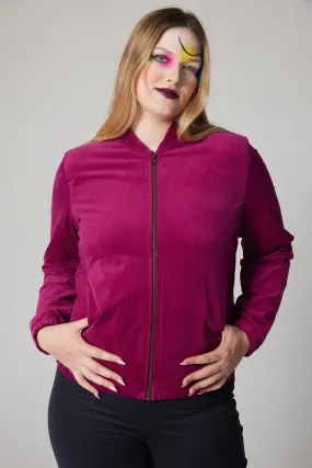 Track Jacket Velvet Corduroy - Fuchsia