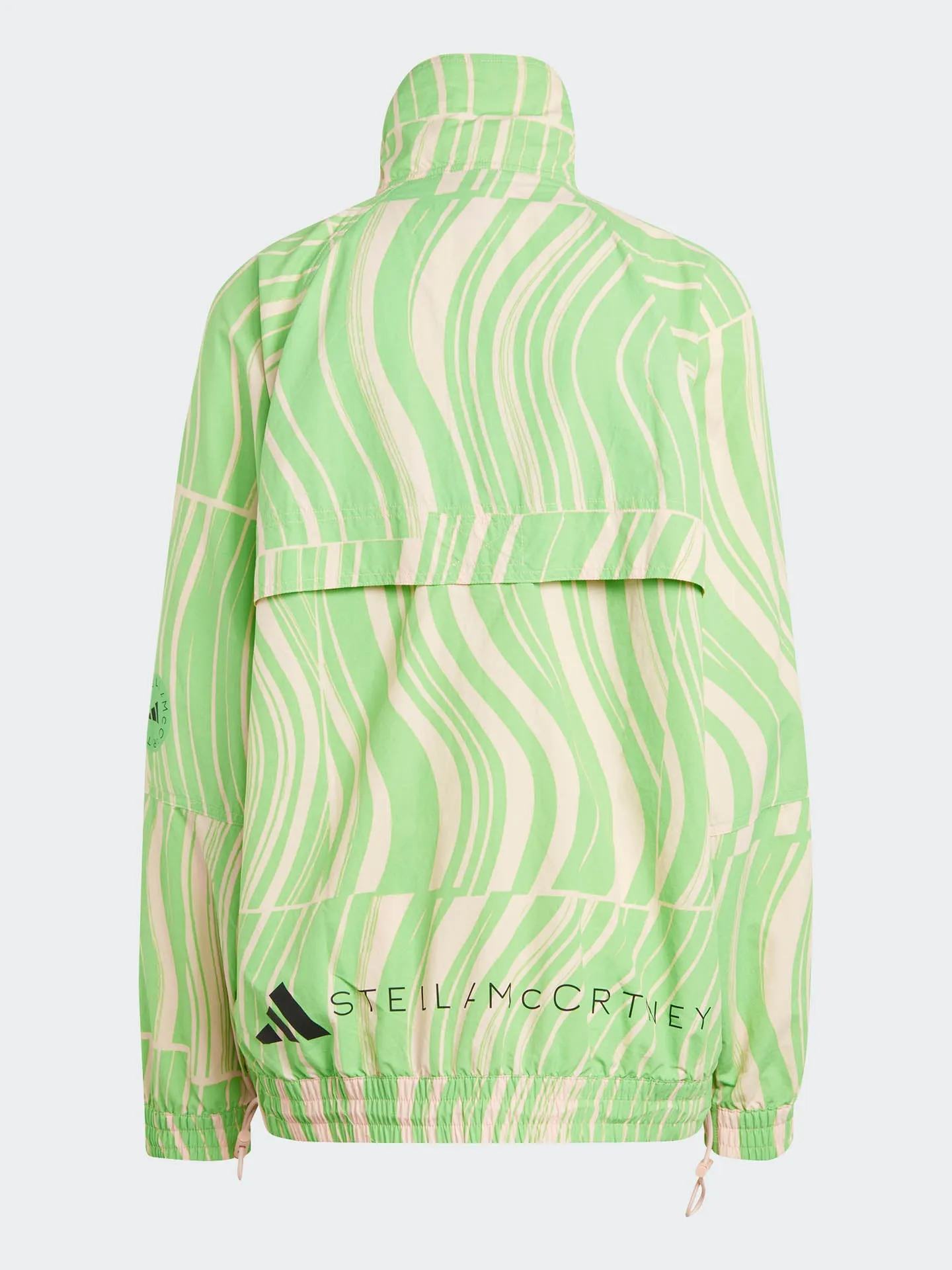 TrueCasuals Woven Tracktop Printed - BLUSH PINK/SEMI FLASH GREEN