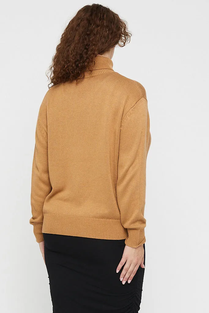 Turtleneck Knit - Camel