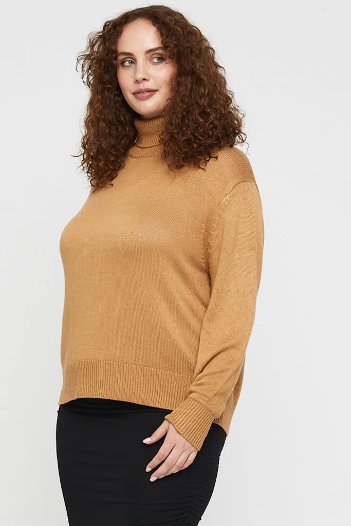 Turtleneck Knit - Camel