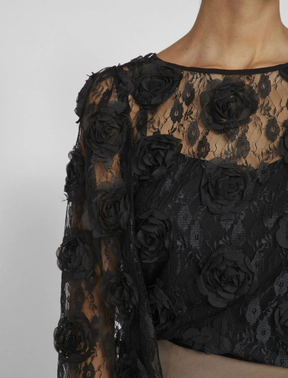 Vila Flower detail lace top 14097630