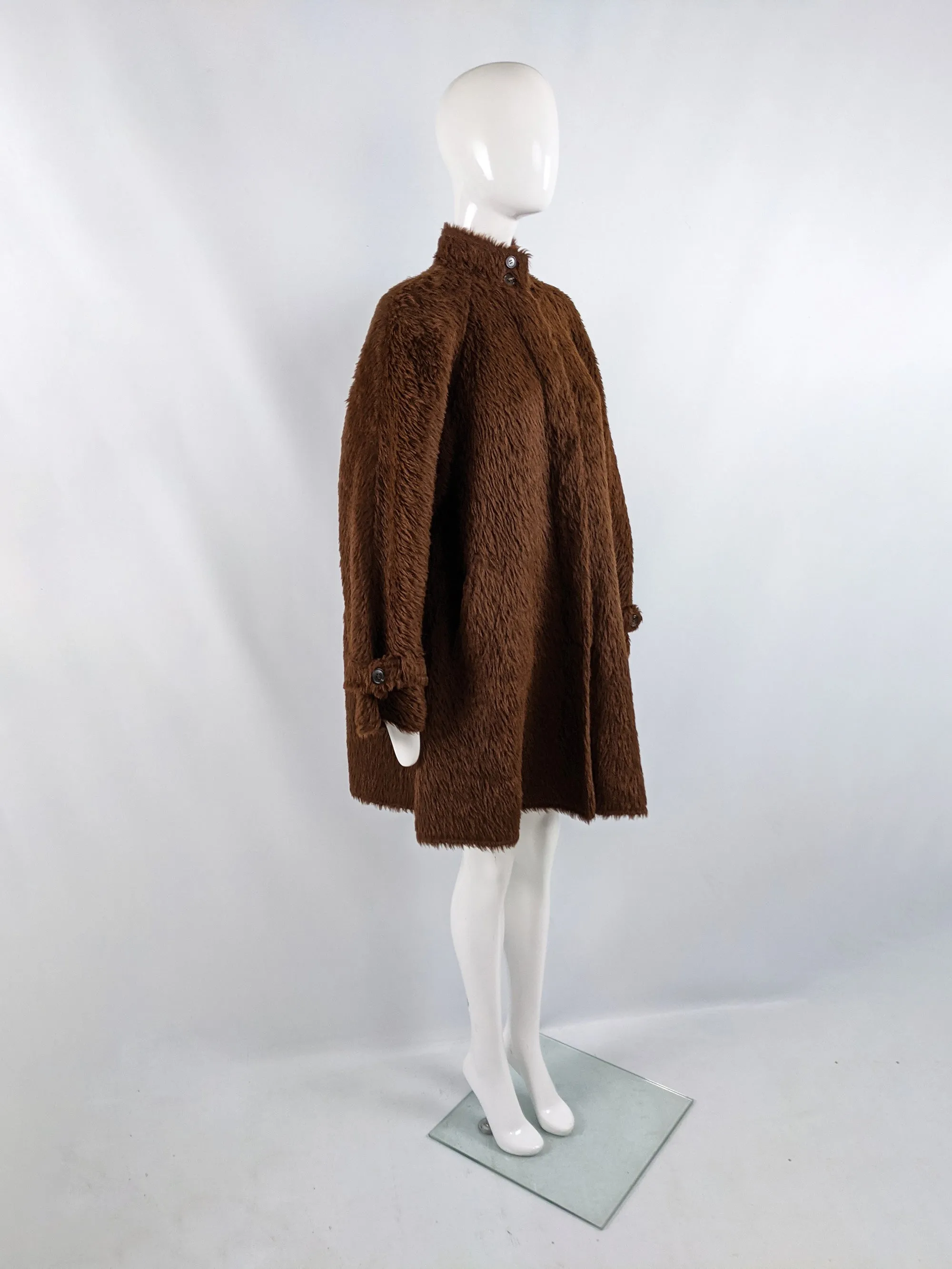 Vintage Agnona Fabric Alpaca Wool Swing Coat, 1980s