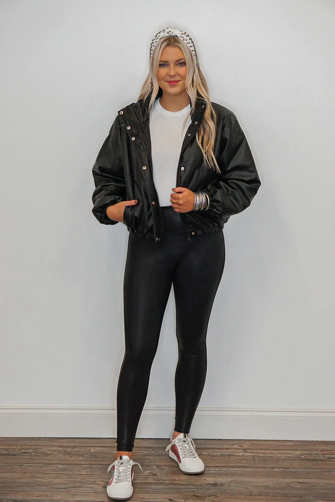 Winter Love Black Leather Jacket