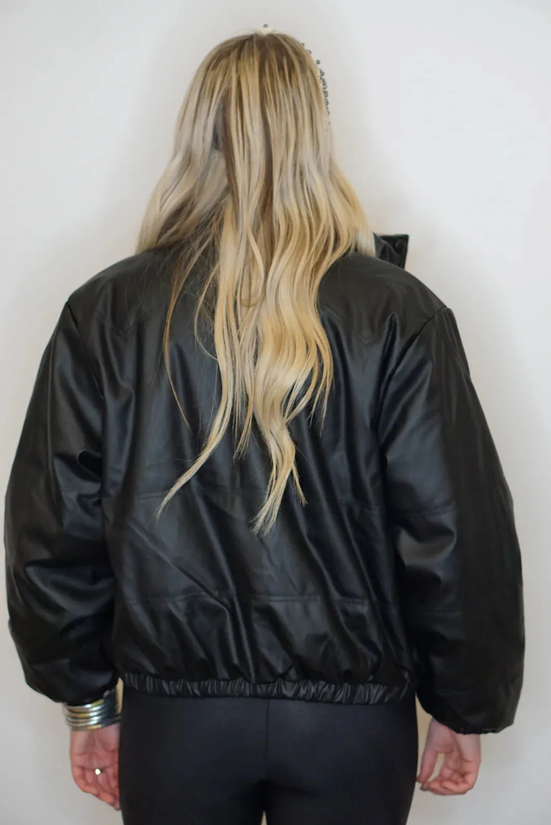 Winter Love Black Leather Jacket