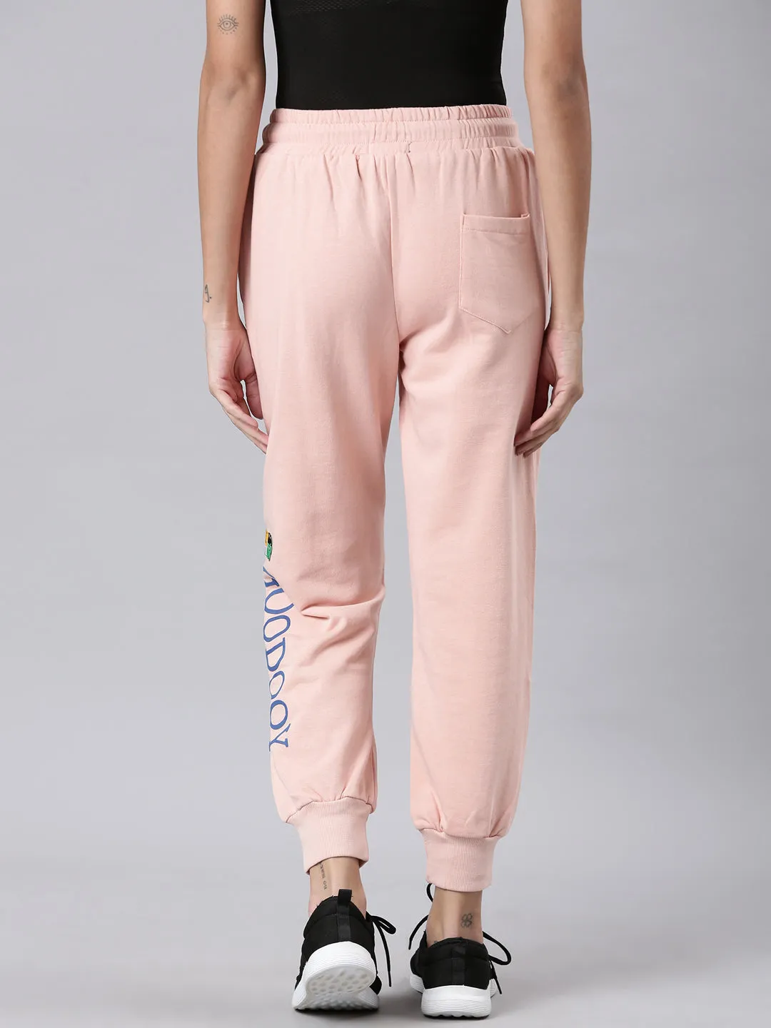 Women Peach Solid Track Pant