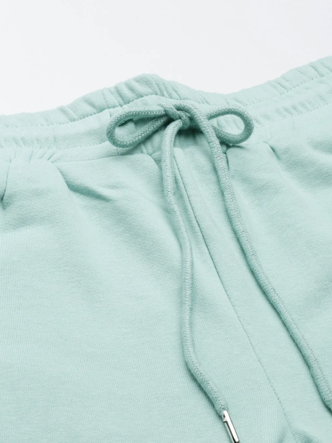 Women Sea Green Solid Track Pant