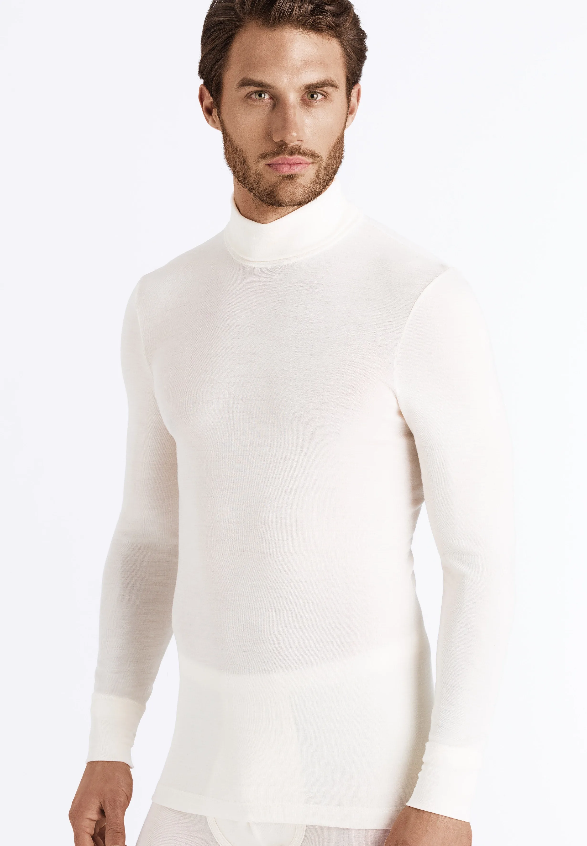 Woolen Silk M Thermal Turtleneck | Cygne 73403-795