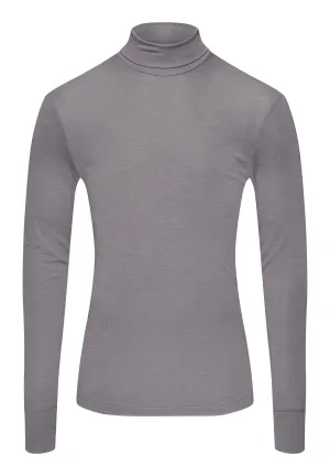 Woolen Silk M Thermal Turtleneck | Nordic Grey 73403-2686