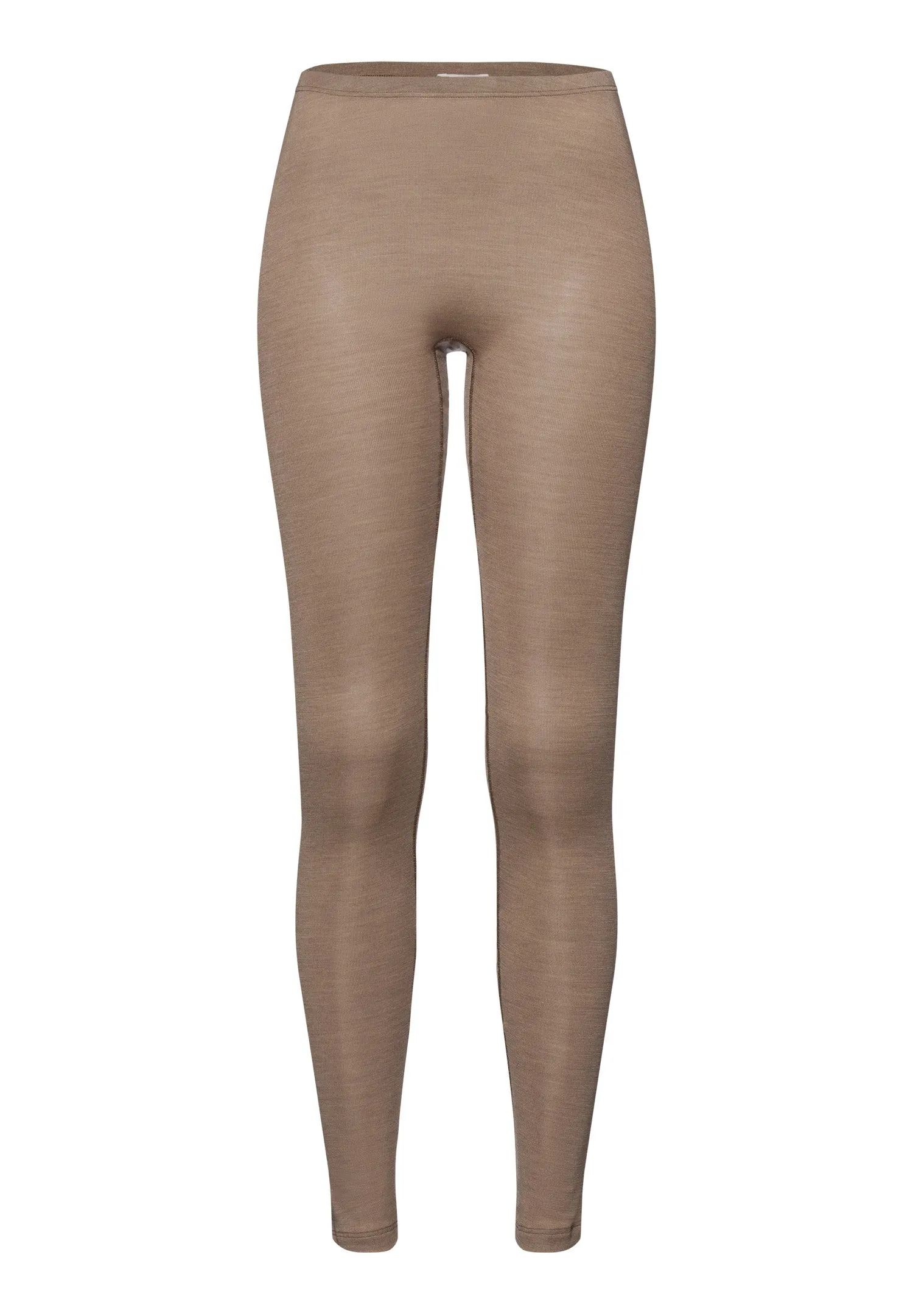 Woolen Silk W Long Leg | Taupe 71422-2847