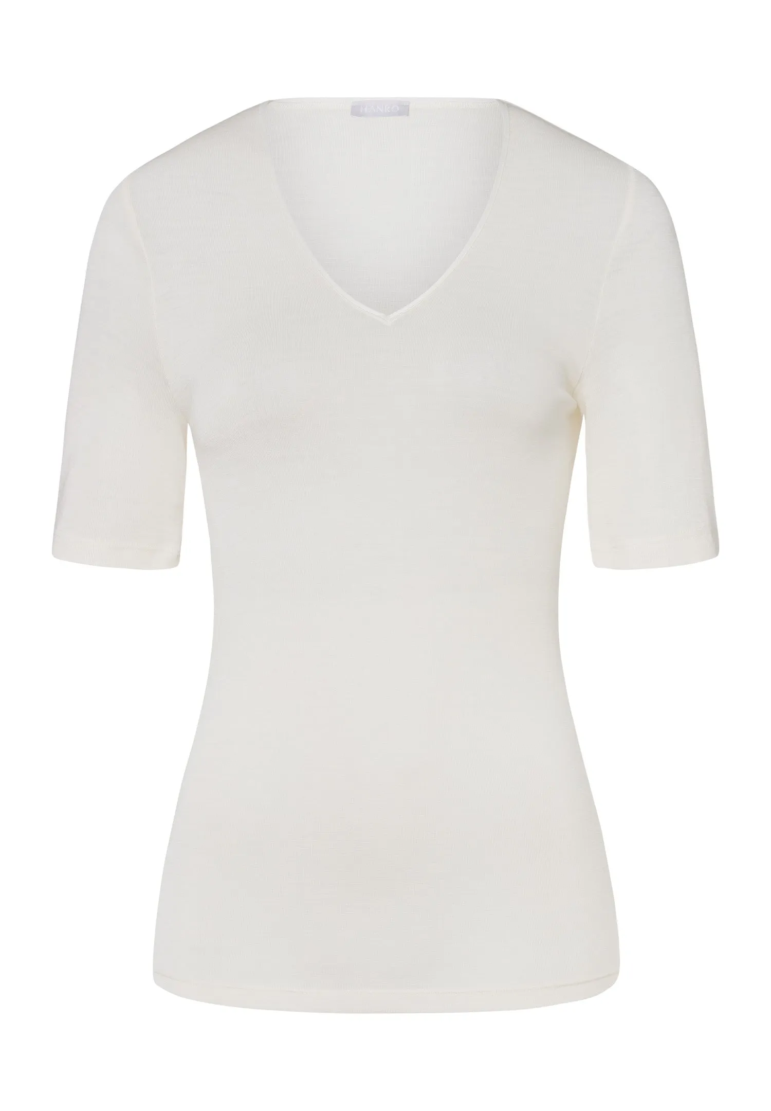 Woolen Silk W Short Sleeve Top | Cygne 71417-795