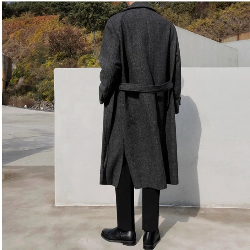 xiangtuibao - HERRINGBONE TRENCH COAT