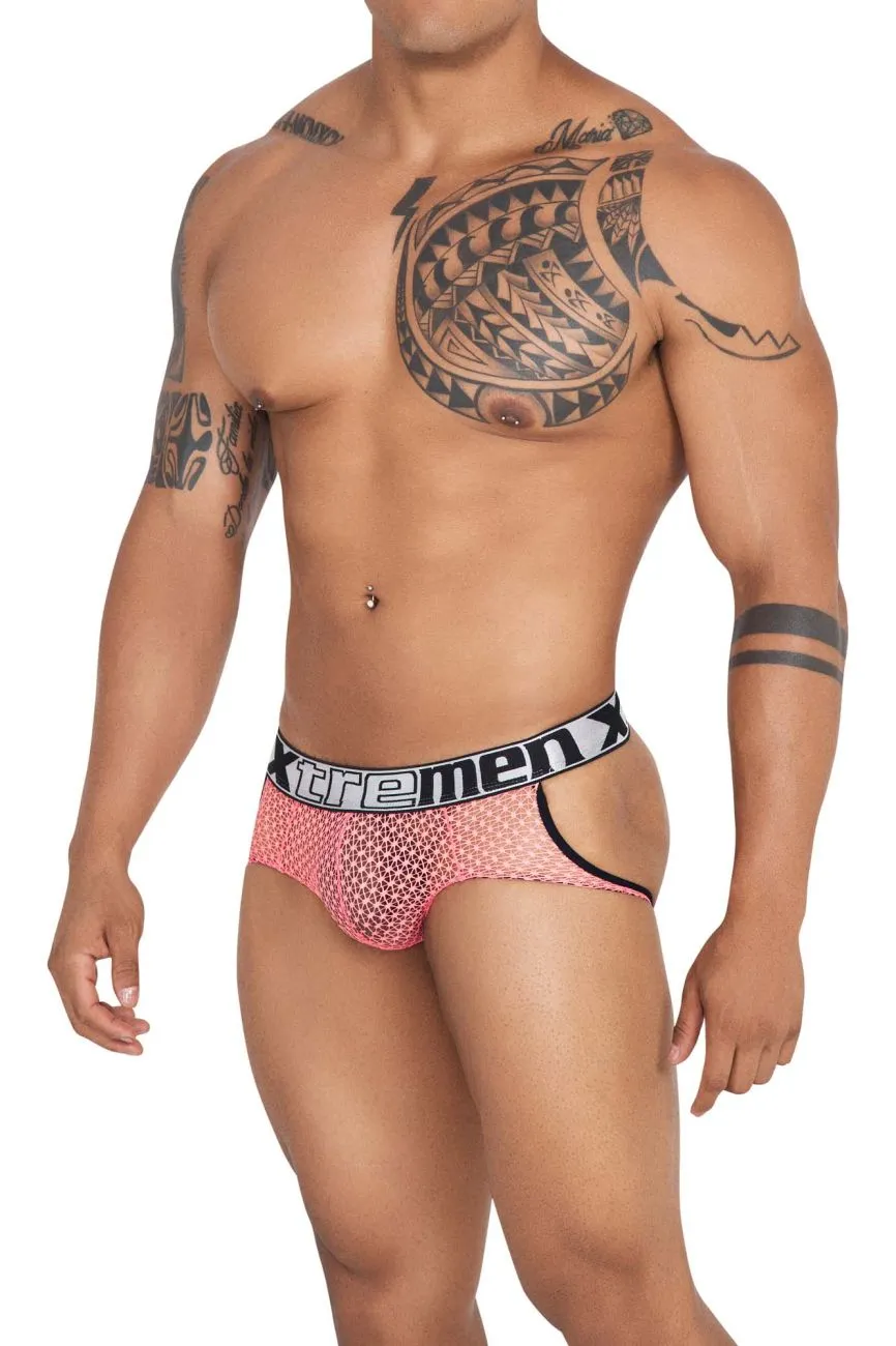 Xtremen 91119 Lace Jockstrap Color Coral