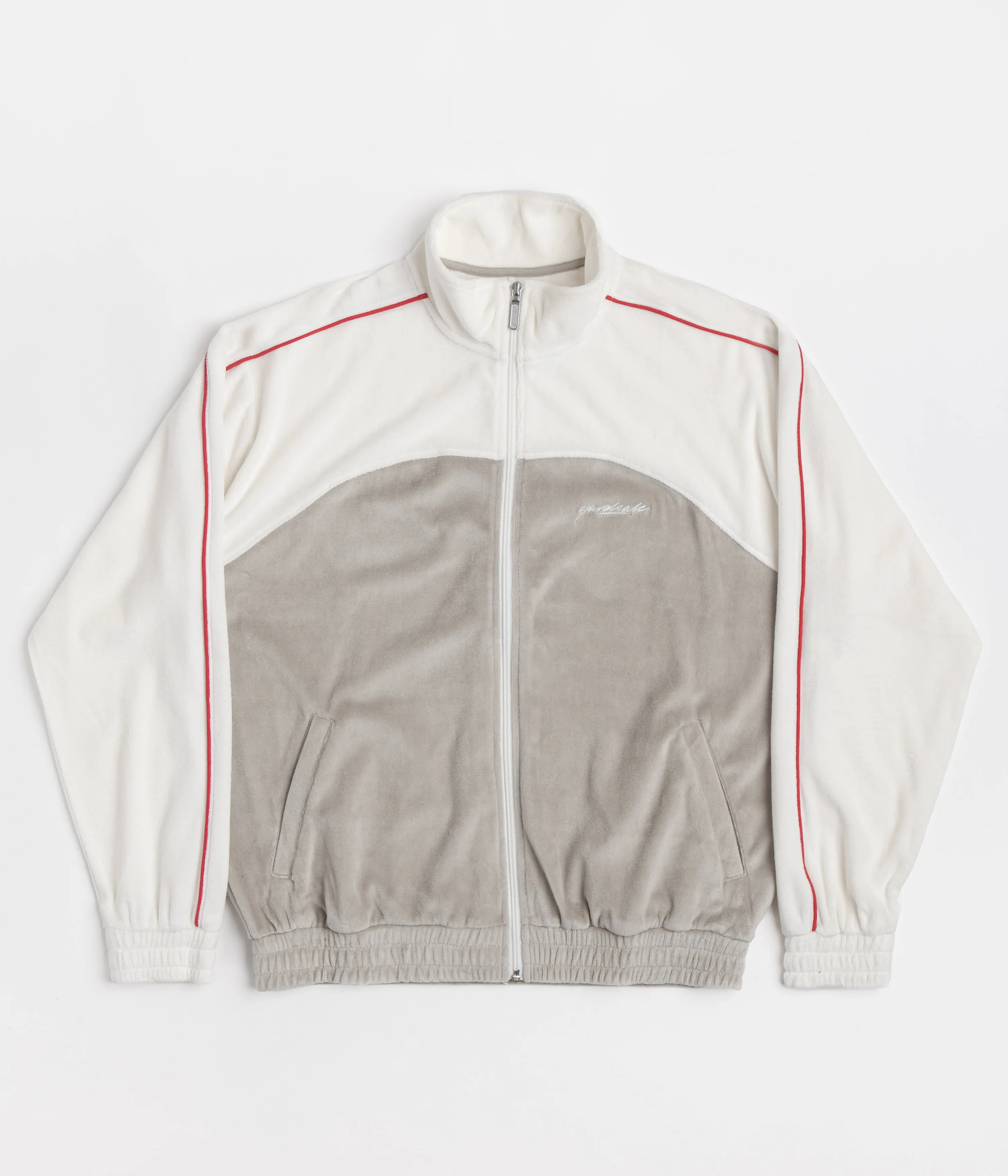 Yardsale Velour Track Jacket - Cream